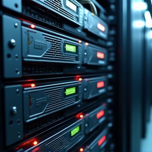 Firewall rack with Fortinet equipment