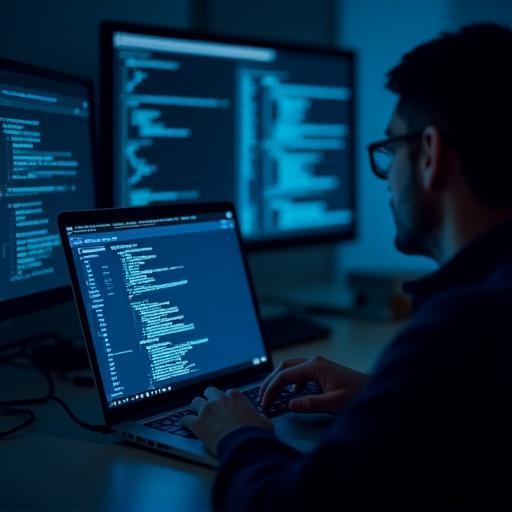 Security engineer performing penetration testing